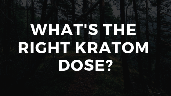 The Right Kratom Dose - Kratom Exchange